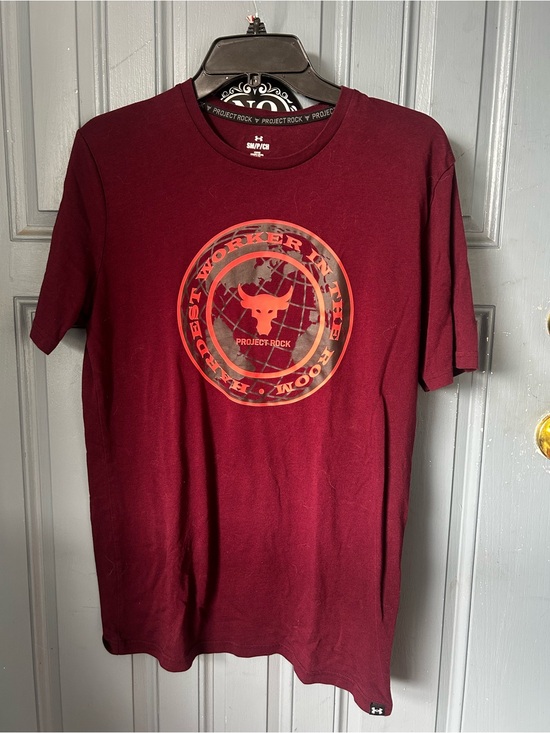 Under Armour Other - Under Armour Project Rock Hardest Worker Tee Shirt - Loose Fit - Size Small